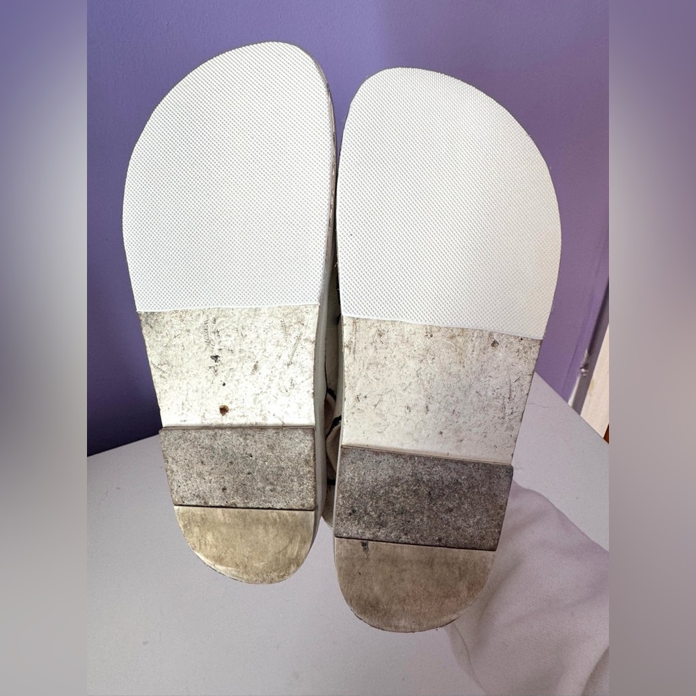 Chanel White Dad Sandals with Black Trim - Picture 6 of 14